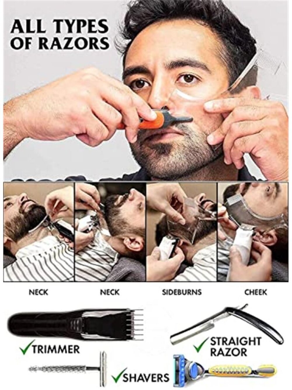 Beard Shaping & Styling Tool With Comb for Perfect line up & Edging For - Picture 3 of 7